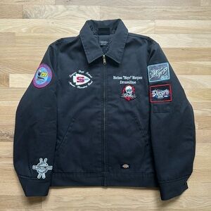 Size S - Dickies black workwear jacket with patches